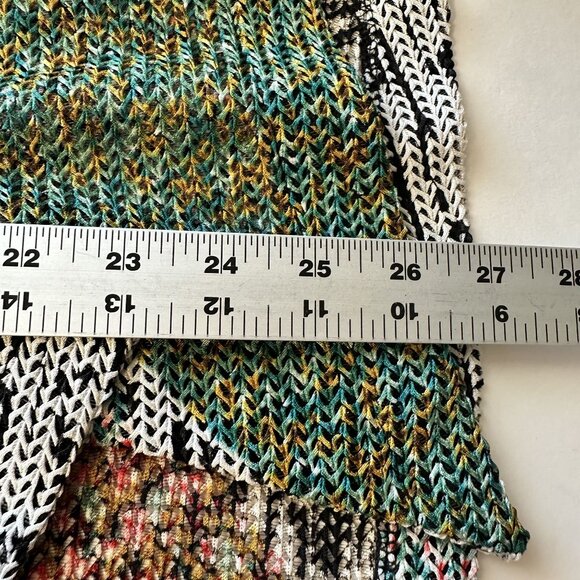 Joseph Ribkoff Womens Top Multicolor Abstract Knit Cardigan Size 8 Button Front - Picture 8 of 9